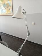 Vintage witte bureaulamp architectenlamp industrieel design, Huis en Inrichting, Lampen | Tafellampen, Gebruikt, 50 tot 75 cm