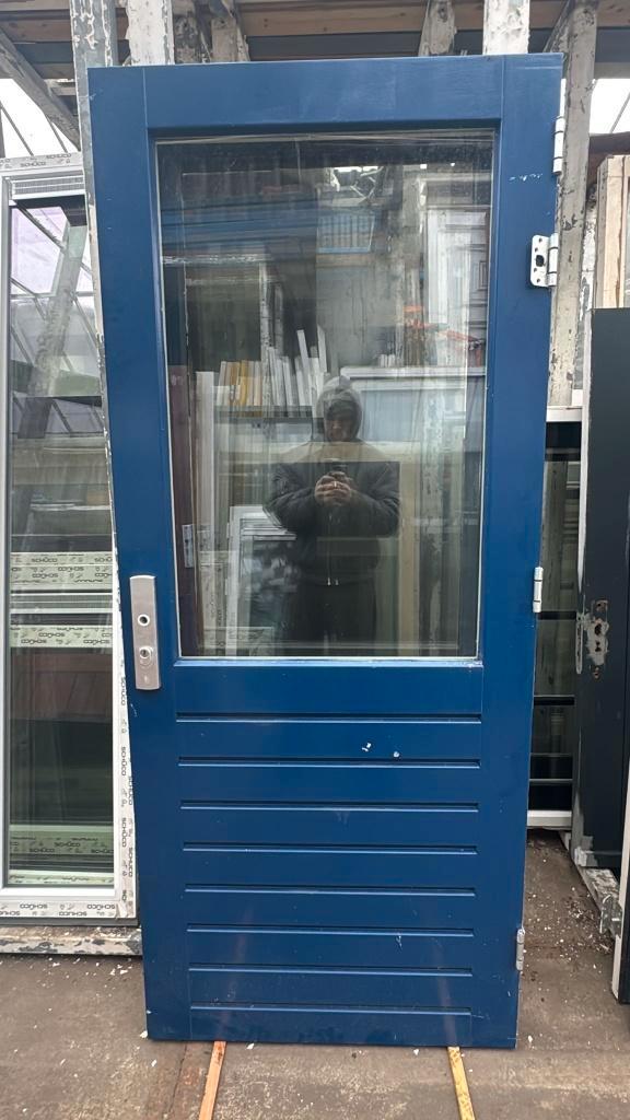 Hardhouten tuindeur/buitendeur dubbglas 211x88,5 €100 inc, Doe-het-zelf en Verbouw, Deuren en Horren, Buitendeur, 200 tot 215 cm