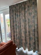 Gordijnen 258 (h) * 240 (b) groen grijs bladeren dessin, Ophalen, Gebruikt, Grijs, 200 cm of meer