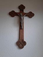 Houten kruis met Jezus, Ophalen of Verzenden