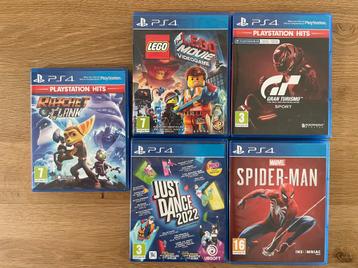 Diverse PS4 Games - Gran Turismo, Spider-Man, Lego beschikbaar voor biedingen