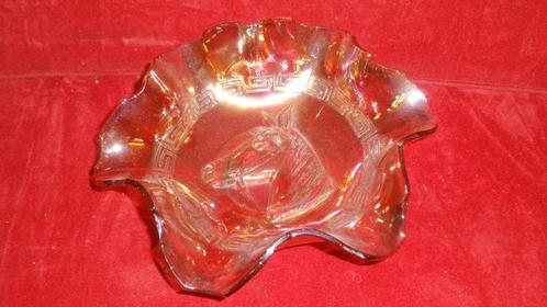 Mari Gold Amerikaans glas bord met paard, Antiek en Kunst, Antiek | Glas en Kristal, Ophalen of Verzenden