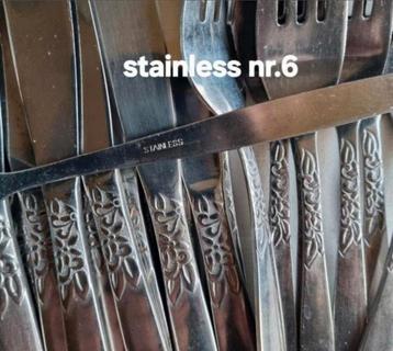 Bestek Stainless relief bloemen blaadjes bij eetgeedelte beschikbaar voor biedingen