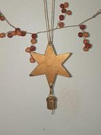 Kerst hanger ster belletje metaal messing brass, Ophalen of Verzenden, Zo goed als nieuw