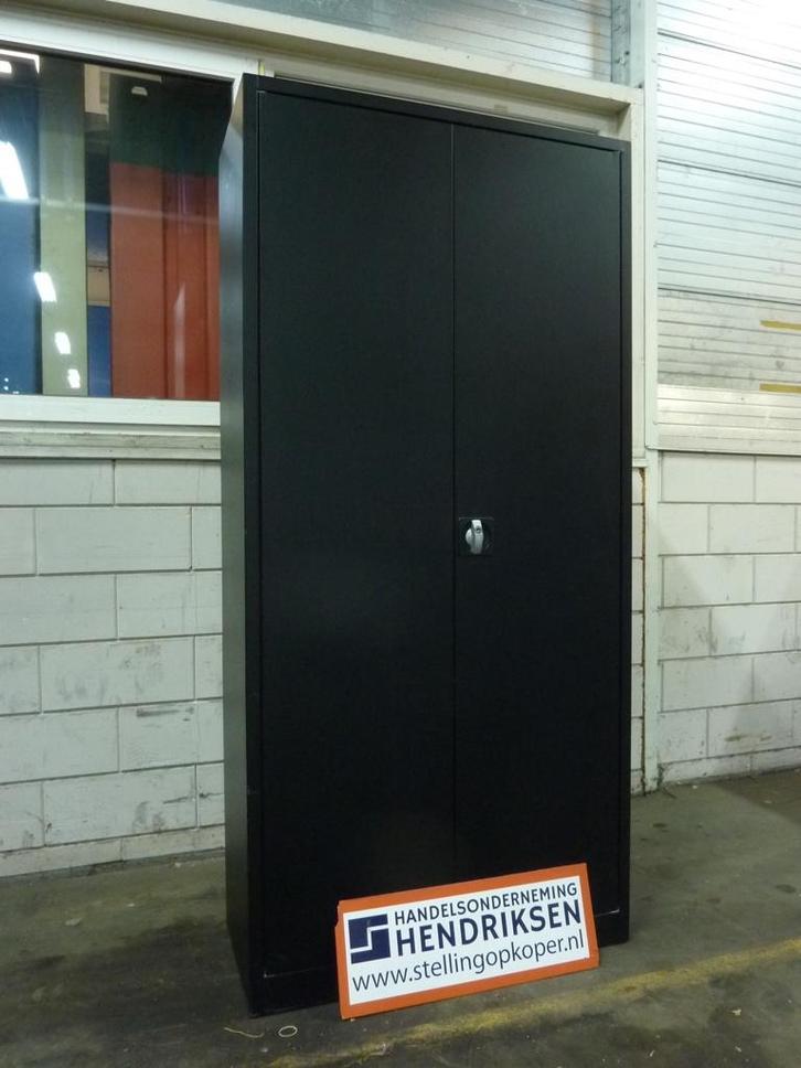 Nette stalen kantoorkast / draaideurkast zwart 100x41x196cm, Huis en Inrichting, Kasten | Roldeurkasten en Archiefkasten, Gebruikt