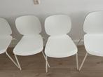 Witte Stoelen - Set van 4, Huis en Inrichting, Gebruikt, Wit, Ophalen of Verzenden, Vier