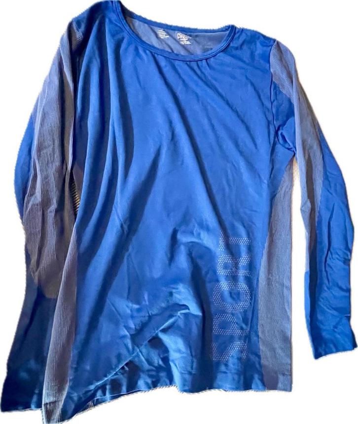 Blauwe Thermoshirt Heren XL - Wintersport, Kleding | Heren, Wintersportkleding, Zo goed als nieuw, Trui, Ophalen of Verzenden