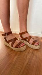 Shabbies Amsterdam sandalen zomerschoenen dames cognac, Zo goed als nieuw, Bruin, Shabbies Amsterdam, Sandalen of Muiltjes