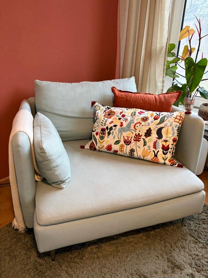 Soderhamn fauteuil, Huis en Inrichting, Fauteuils, Zo goed als nieuw, Stof, 75 tot 100 cm, 75 tot 100 cm, Ophalen