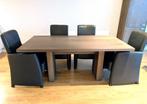 Eethoek inclusief verstelbare leren stoelen, Huis en Inrichting, Complete eetkamers, Ophalen, Zo goed als nieuw, Modern, 4 tot 6 stoelen