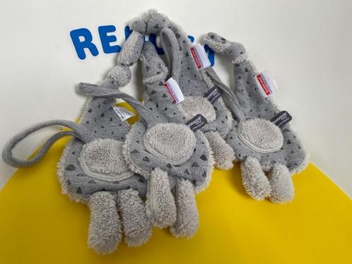 2572 sudocrem snoozebaby speendoekje grijs 4x, Kinderen en Baby's, Speelgoed | Knuffels en Pluche, Zo goed als nieuw, Overige typen