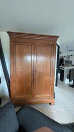 Antieke Franse Houten Kast, Ophalen, Gebruikt, 100 tot 150 cm, 200 cm of meer