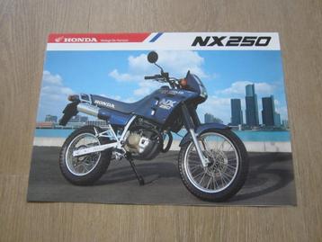 Honda NX250 brochure folder 1988 ? (2) beschikbaar voor biedingen