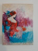 Kleurrijk schilderij vrouw, Antiek en Kunst, Ophalen of Verzenden