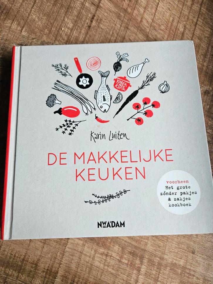 De Makkelijke Keuken - Karin Luiten Kookboek, Boeken, Kookboeken, Zo goed als nieuw, Voorgerechten en Soepen, Hoofdgerechten, Taart, Gebak en Desserts
