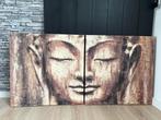 Canvas 2-luik boeddha, Antiek en Kunst, Kunst | Schilderijen | Abstract, Ophalen of Verzenden