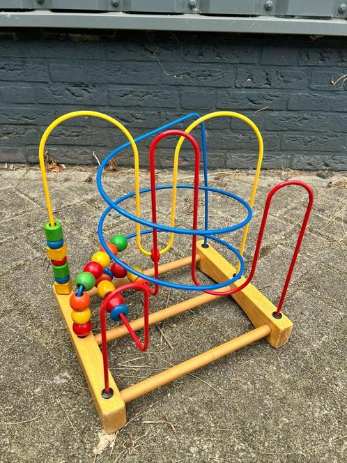 Houten kralenbaan, Kinderen en Baby's, Speelgoed | Houten speelgoed, Zo goed als nieuw, Overige typen, Ophalen of Verzenden