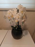 Kunstplant Orchidee met zwarte stenen bloempot, Huis en Inrichting, Woonaccessoires | Kunstplanten en Kunstbloemen, Ophalen, Zo goed als nieuw