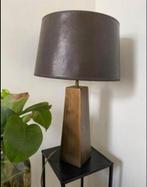 Tafellamp Lamp Vintage Lampenkap Goud Brons, Ophalen of Verzenden, Zo goed als nieuw