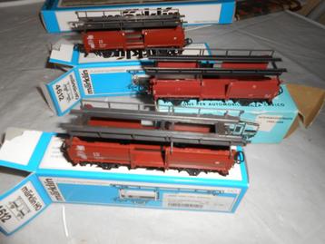 Märklin 4612 3x, auto transportwagons beschikbaar voor biedingen