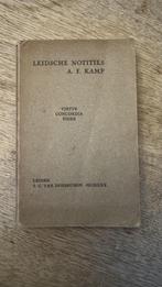 antiek boekje - A.F. Kamp, Leidsche notities, Ophalen of Verzenden, A.F. Kamp