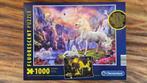 Clementoni glow in the dark puzzel - Eenhoorn – Unicorns, Ophalen of Verzenden, 500 t/m 1500 stukjes, Gebruikt, Legpuzzel