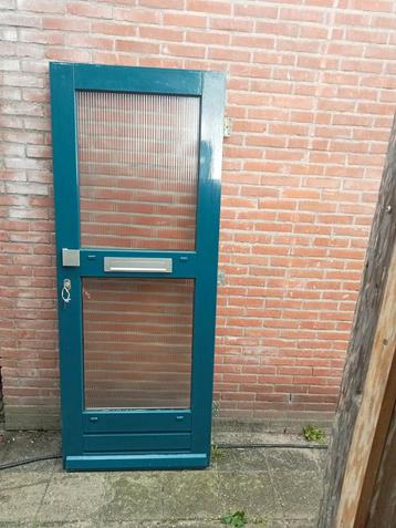 Hardhouten voordeur met dubbel glas 82x209.8cm  beschikbaar voor biedingen