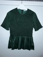 Zara Groene Leatherlook Peplum Top Maat S, Zara, Nieuw, Ophalen of Verzenden, Groen