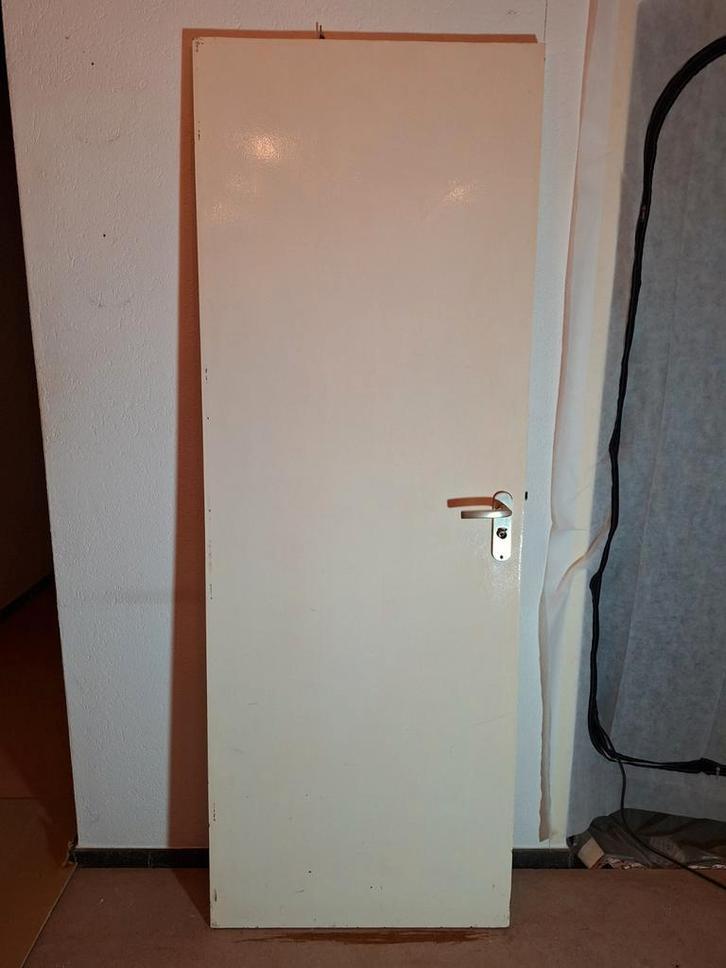 Witte WC deur met slot - 73x200cm, Doe-het-zelf en Verbouw, Deuren en Horren, Gebruikt, Binnendeur, 200 tot 215 cm, Minder dan 80 cm