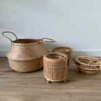 Rotan huisdecoratie | rieten mand | bloempot | plantenhanger, Mand, Ophalen of Verzenden