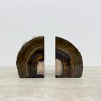 Set van 2 boeken steunen natuursteen agaat, Ophalen of Verzenden, Zo goed als nieuw, Steen, Steen