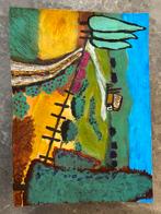 Schilderij painting Toscane, A4, Acrylverf, Ophalen of Verzenden