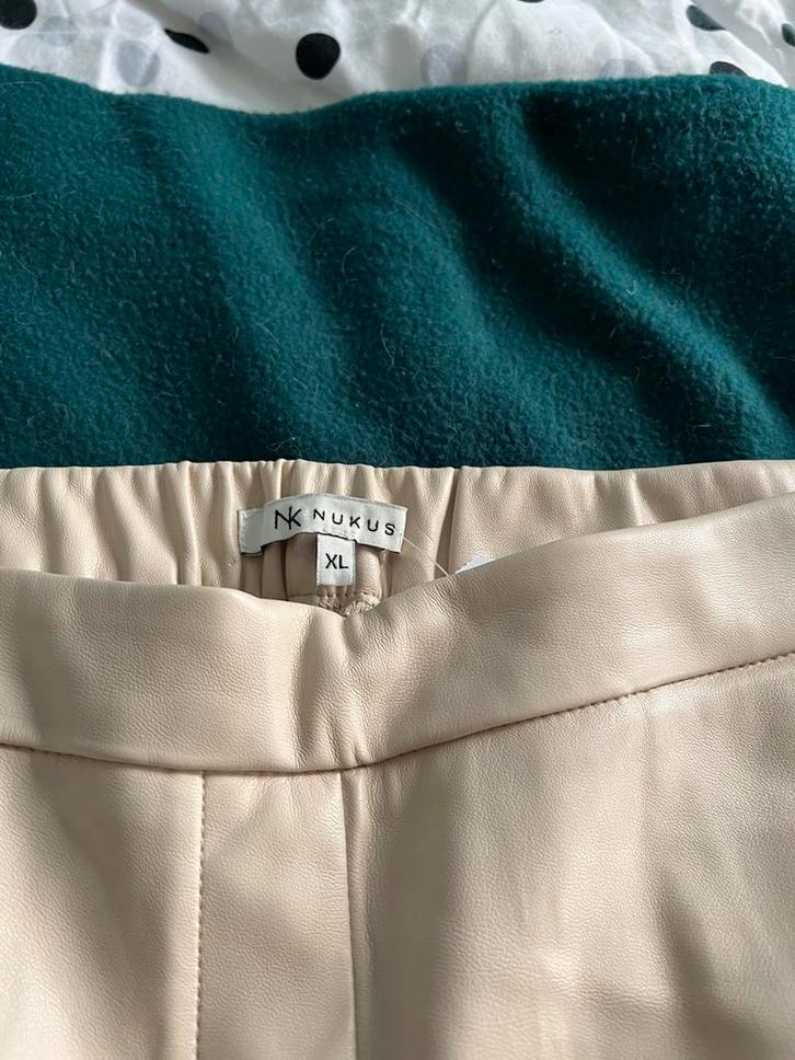 Nuxus Nepleren Broek Beige XL, Kleding | Dames, Broeken en Pantalons, Zo goed als nieuw, Maat 46/48 (XL) of groter, Beige, Lang