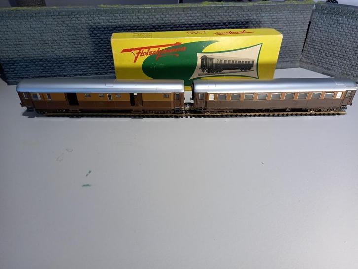 Fleischmann personenrijtuigen, Hobby en Vrije tijd, Modeltreinen | H0, Gebruikt, Wagon, Gelijkstroom, Fleischmann, Analoog, Ophalen of Verzenden