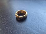 Ixxxi ring goud met zwart maat 18, Sieraden, Tassen en Uiterlijk, Ringen, 18 tot 19, Ophalen of Verzenden, Zo goed als nieuw, Dame