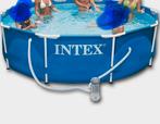 Intex 3,66 doorsnee 76 hoog plus pomp e.d., Ophalen, Minder dan 80 cm, Zo goed als nieuw, Opzetzwembad