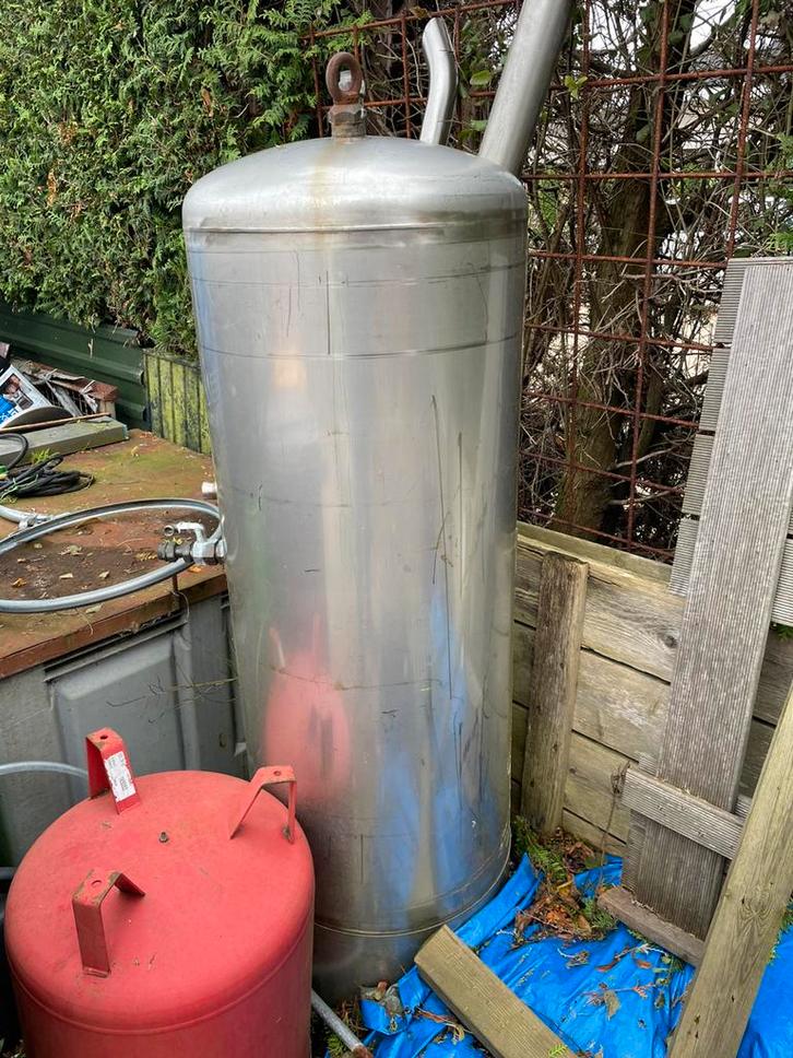 Groot rvs boilervat, hottub, kachel spiraal, Doe-het-zelf en Verbouw, Metalen, Ophalen