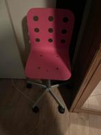Roze bureaustoel met stippen, Ophalen of Verzenden, Gebruikt, Roze, Bureaustoel