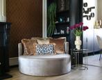 Keijser&co daybed / ronde fauteuil in luxe Chivasso stof, Ophalen, Zo goed als nieuw, Stof