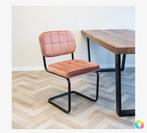 6 Furnihaus Velvet Eetkamerstoelen roze  -, Huis en Inrichting, Stoelen, Gebruikt, Overige kleuren, Ophalen of Verzenden, Stof