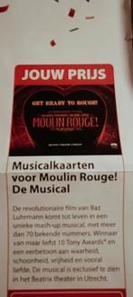 2 tickets moulin rouge de musical, Tickets en Kaartjes, Twee personen, Januari
