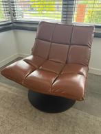 Dutchbone Bar Stoel - Gebruikt, Huis en Inrichting, Fauteuils, Ophalen, Gebruikt, 50 tot 75 cm, Leer