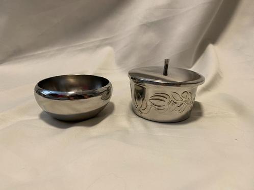 Retro RVS Alessi Bona boter bakje botervloot en suikerpot m, Huis en Inrichting, Keuken | Servies, Gebruikt, Overige typen, Overige stijlen