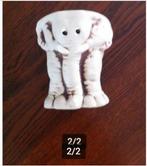 Bloempotje Decoratie Olifant aardewerk beige, Rond, Binnen, Ophalen of Verzenden, Zo goed als nieuw