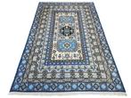 Handmade oriental wool Berber carpet Fez blue 206x310cm, Gebruikt, Crème, 200 cm of meer, Ophalen of Verzenden