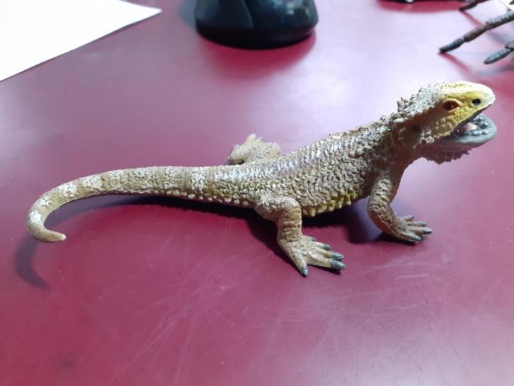 Hagedis 2, dierfiguur Bullyland, Verzamelen, Dierenverzamelingen, Gebruikt, Beeldje of Figuurtje, Reptiel of Amfibie, Verzenden