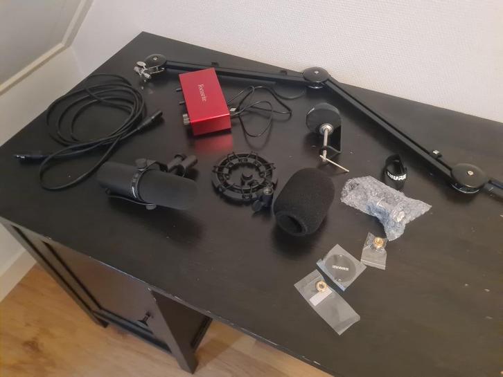 Shure SM7B volledige set, Muziek en Instrumenten, Microfoons, Zo goed als nieuw, Studiomicrofoon, Ophalen of Verzenden