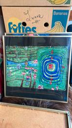 4 x Hundertwasser kalender prints ingelijst, Ophalen of Verzenden