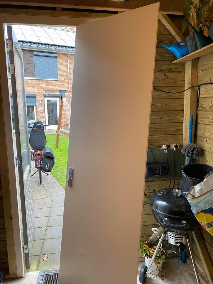 Gratis Svedex Opdekdeur Meterkast, Doe-het-zelf en Verbouw, Deuren en Horren, Gebruikt, Binnendeur, 200 tot 215 cm, Minder dan 80 cm