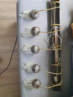 Prachtige vijf armige hanglamp met glazen pegels, Huis en Inrichting, Lampen | Hanglampen, Ophalen of Verzenden, Nieuw, Glas